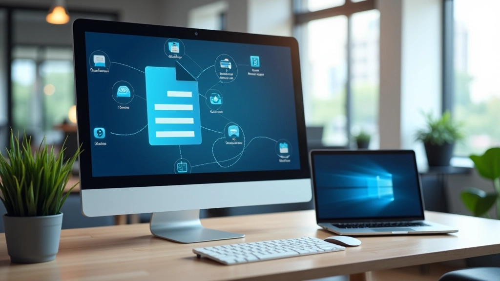 Ecrã de computador com software de recuperação de dados mostrando ficheiros a serem restaurados com ícone de sucesso