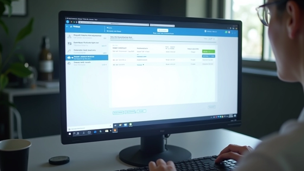 Ecrã de software de recuperação
